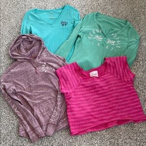 Aeropostale Women’s Tops Bundle - Teal, Aqua, Purple, Hot Pink